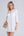 White Lace-Trimmed Beach Shirt with V-Neck and Buttons