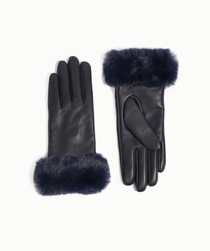 Faux Fur Cuff Kid Leather Gloves | Premium Quality, Great Value