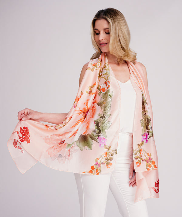 Rosalyn - Foulard en soie satinée