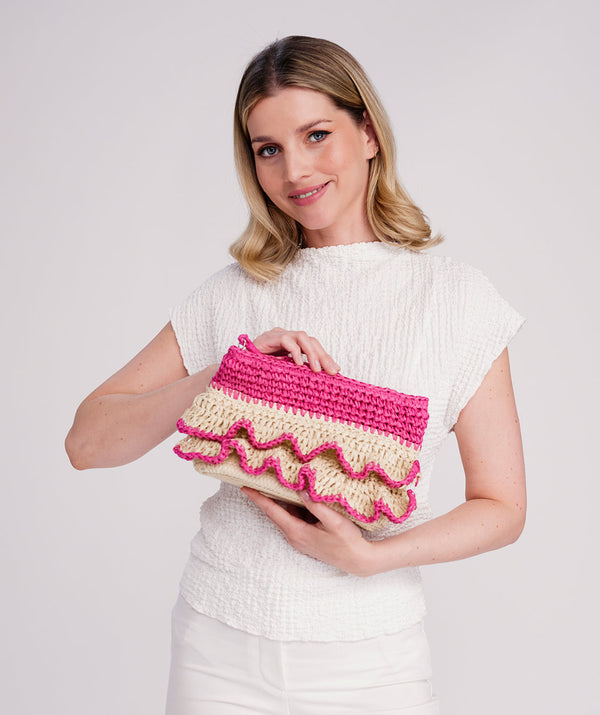 Saffira - Straw Clutch Bag