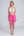 Hot Pink Fringed and Beaded Sarong with Tassels and Shell Beading