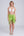 Lime Fringed and Beaded Sarong with Tassels and Shell Beading