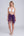 Violet Fringed and Beaded Sarong with Tassels and Shell Beading