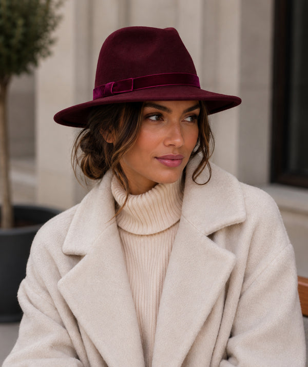 Serena - Sombrero Fedora de Lana