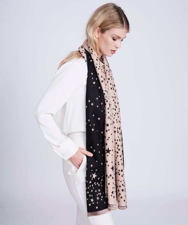 Starlette Scarf - Black/Camel