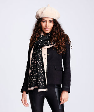 Woman`s Cream Faux Fur Beret