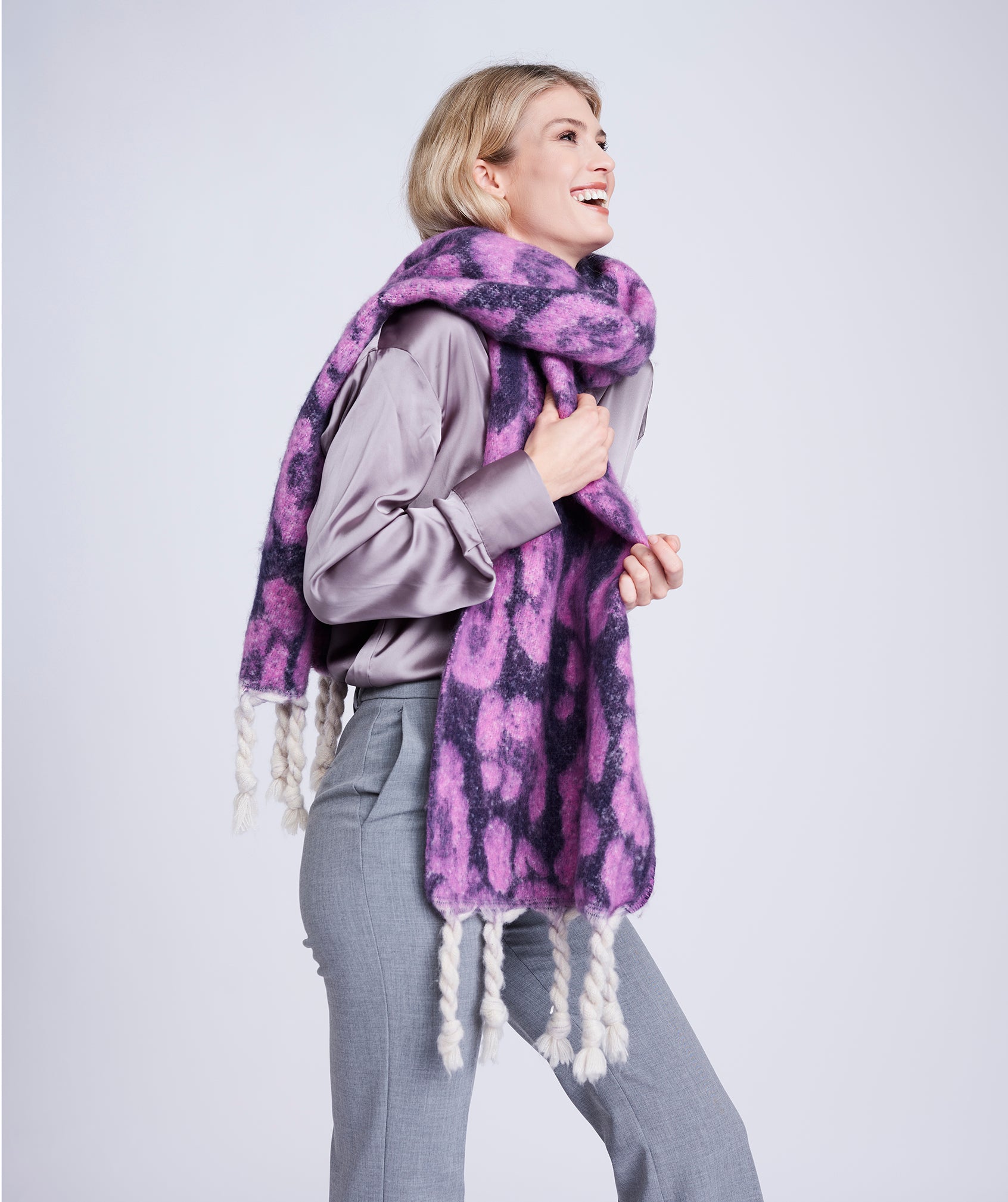 Oversized Animal Print Blanket Scarf 