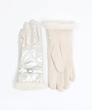 Rainproof Metallic Sheen Gloves | Luxury Warmth, Ready Stock