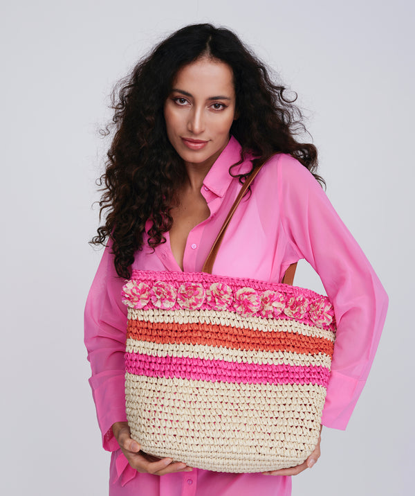 Tilda Bag -  Natural/Pink