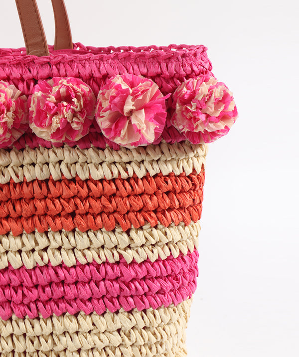 Tilda Bag -  Natural/Pink