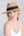 Tan Straw Fedora Hat with Contrast Trim