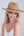 Topaz - Woven Straw Beaded Fedora Hat