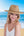 Topaz - Woven Straw Beaded Fedora Hat