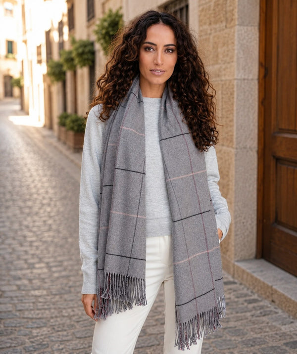 Tori - Cashmere Feel Checked Scarf