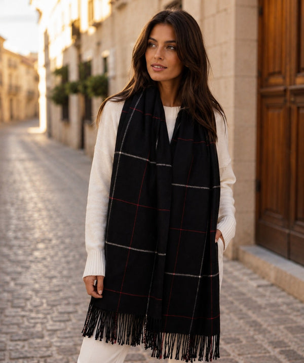 Tori - Cashmere Feel Checked Scarf
