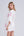 White/Pink Two Tone Embroidered Cover up with Drawstring Waist