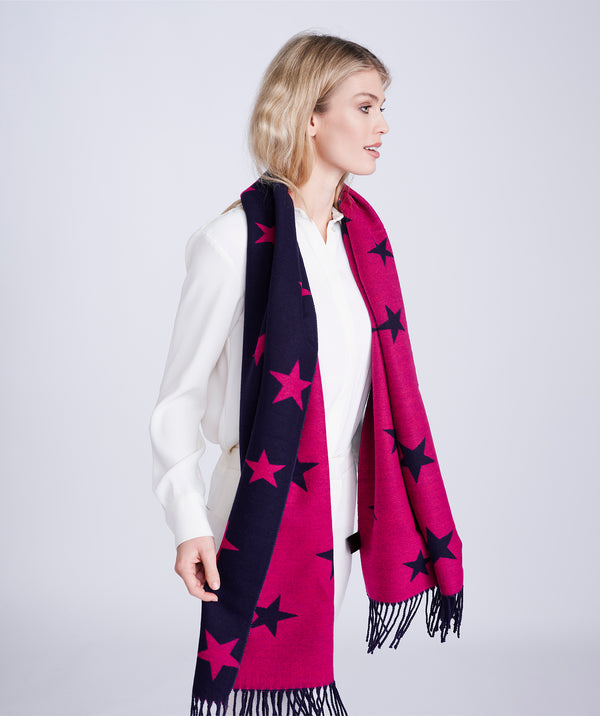 Twlight Scarf - Navy/Pink