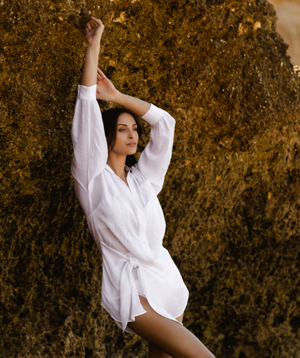 Valdis Beach Shirt Cover-up - Pink