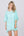 Aqua Marine Cotton Poncho Style Beach Coverup with Fringes.