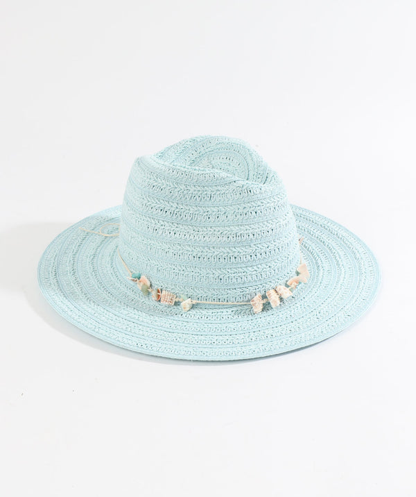 Vera - Shell Beaded Straw Fedora
