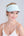 Turquoise Straw Visor with Shell Bead Embellishment