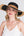 Victoria - Metallic Shimmer Wide Brim Straw Hat