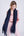 Navy Oversized Soft Scarf with Raw Edges