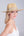 Zara - Aztec Ribbon Straw Fedora - Natural