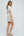 Side View: White Lace Beach Dress with Button Closures and Rope Waist Tie